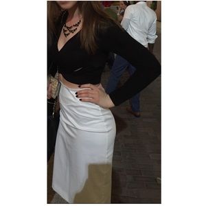 White pencil skirt